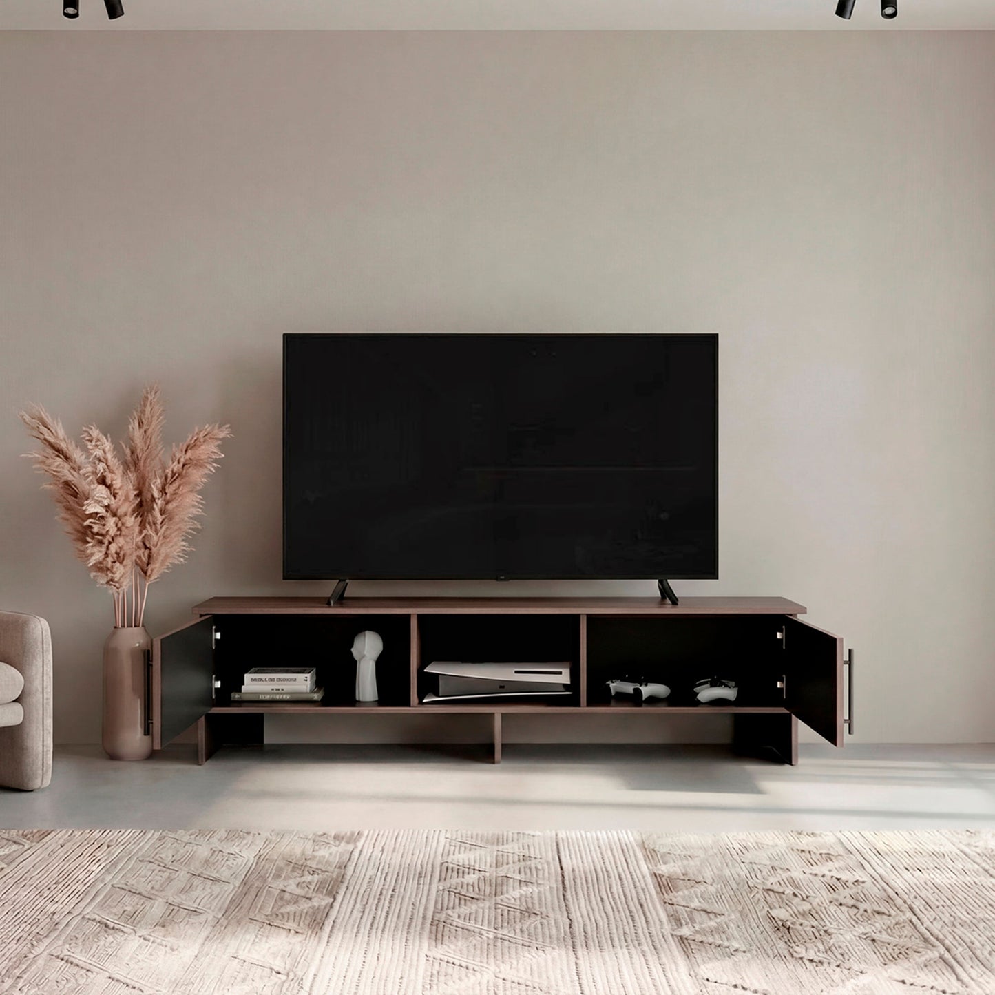 Rack De Tv Dago 41X160X35 Rta Avellana Wengue Zf