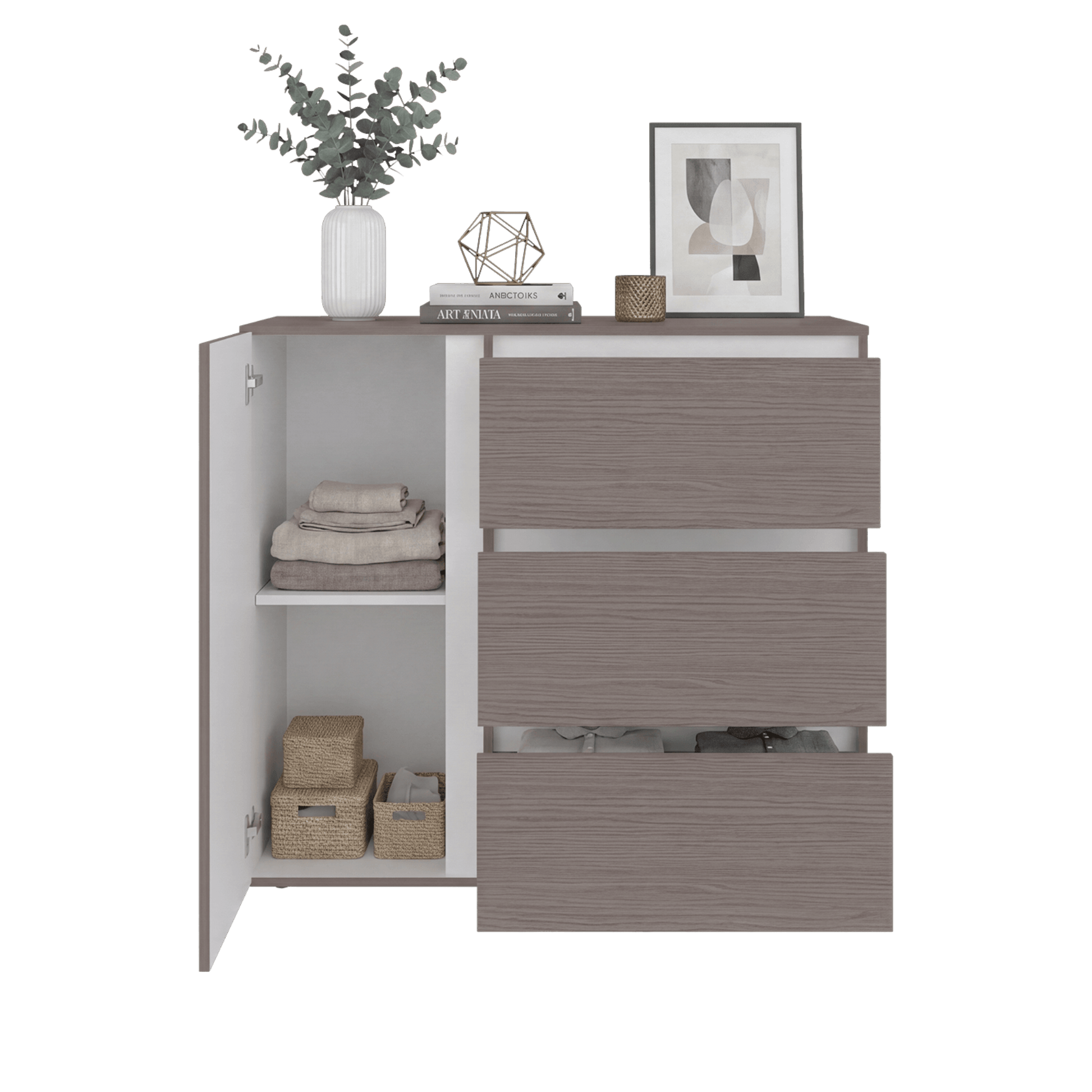 Comoda Niza 91X100X41 Rta Positano Blanco