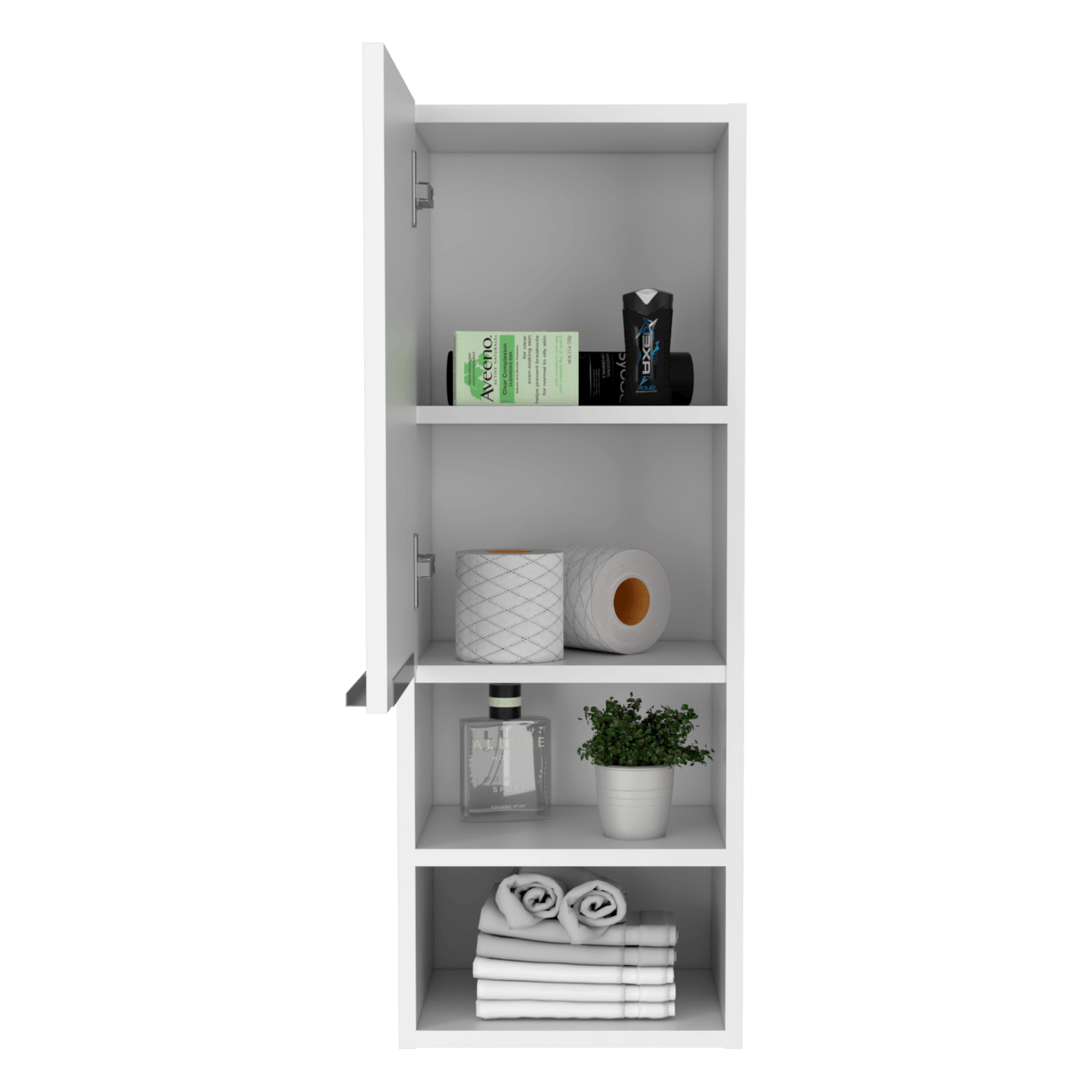 Mueble Auxiliar De Baño Mila 81X30X25 Rta Blanco Zf