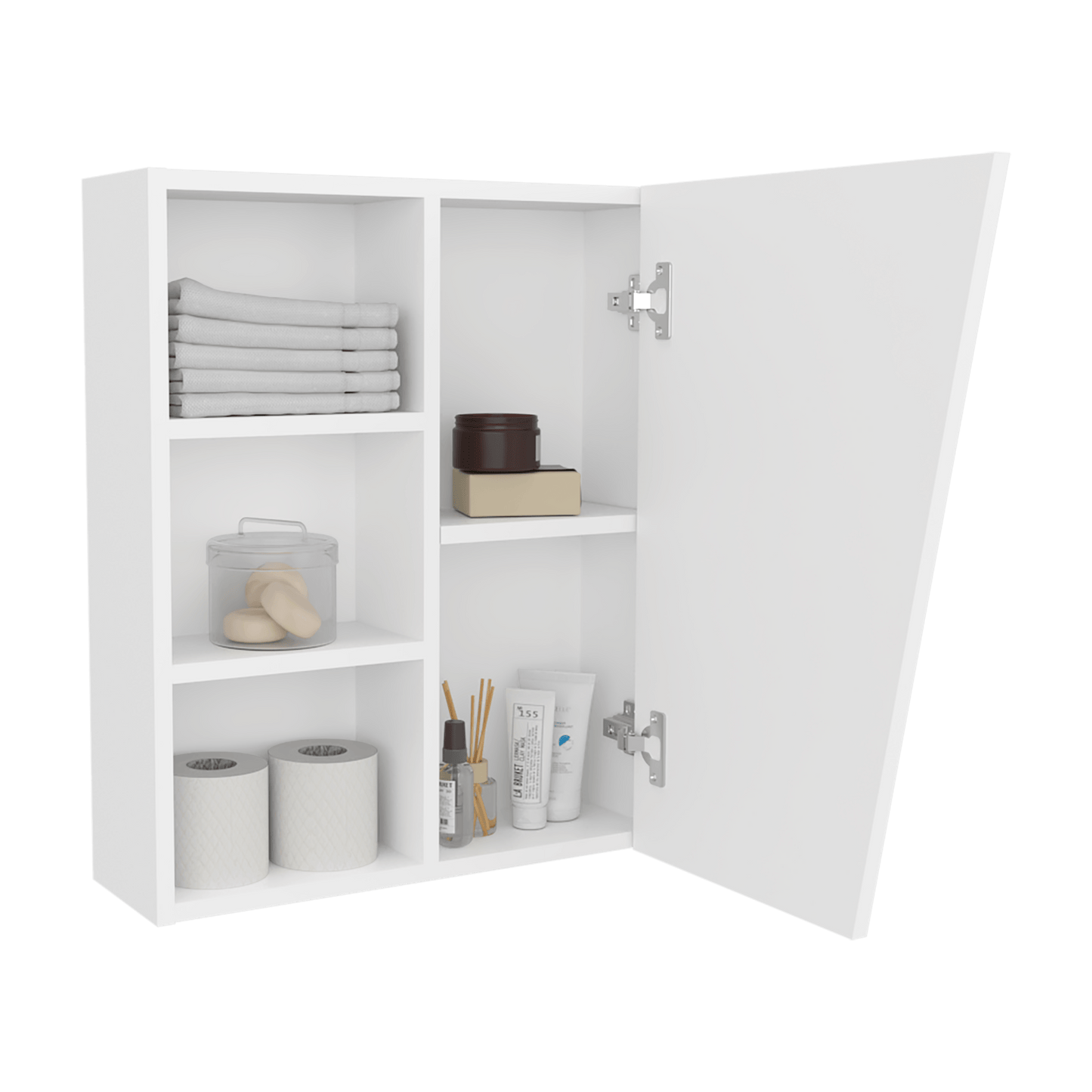 Gabinete De Baño Con Espejo Quintana 59X50X16 Rta Blanco Zf