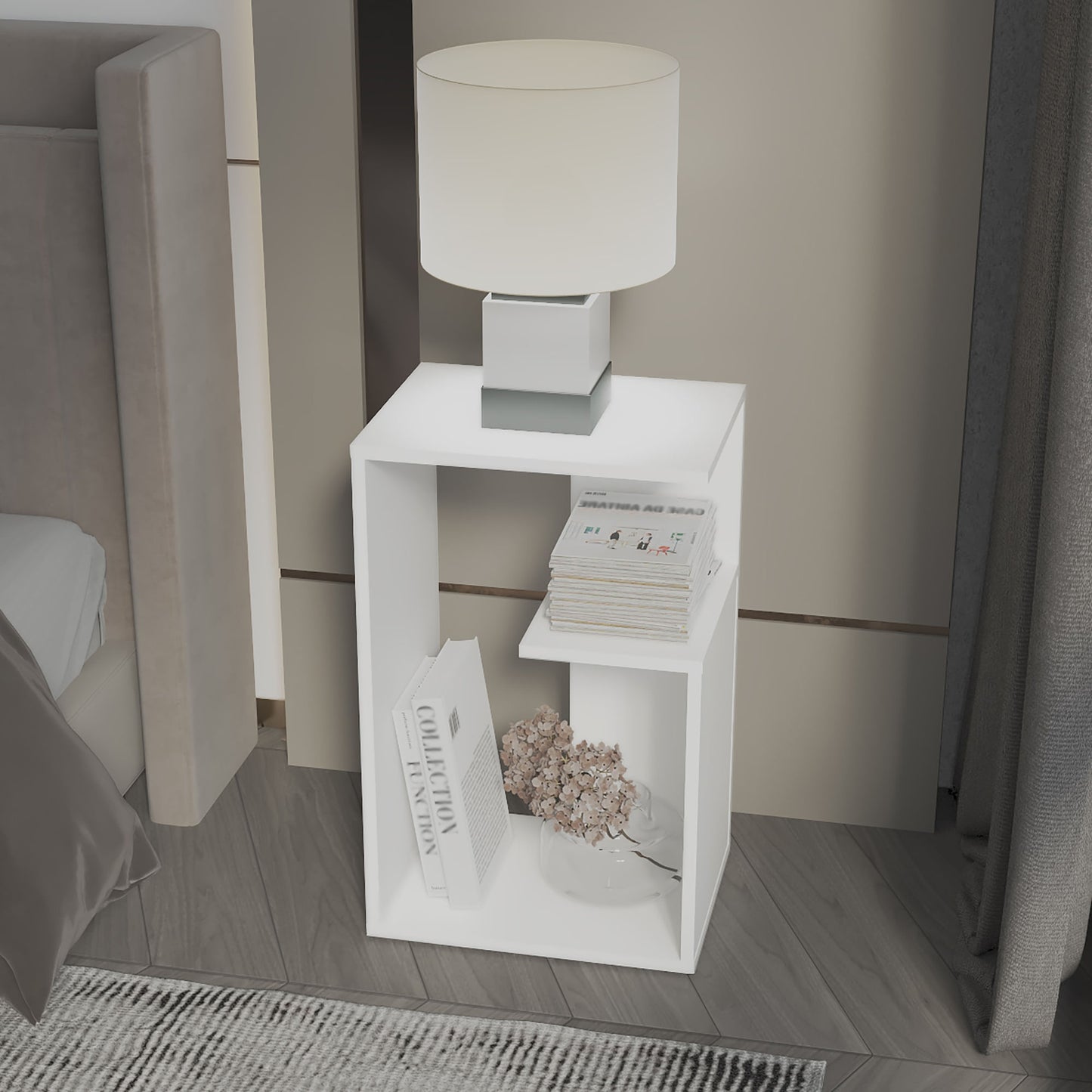 Mesa Auxiliar Everett 63X39X30 Rta Blanco