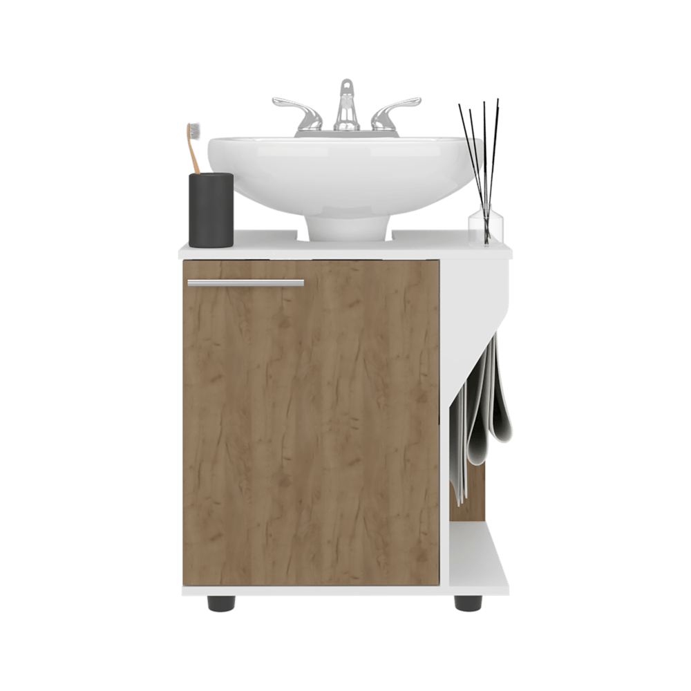 Mueble Lavamanos De Pedestal Phillips 62X56X41 Rta Blanco Fresno Zf