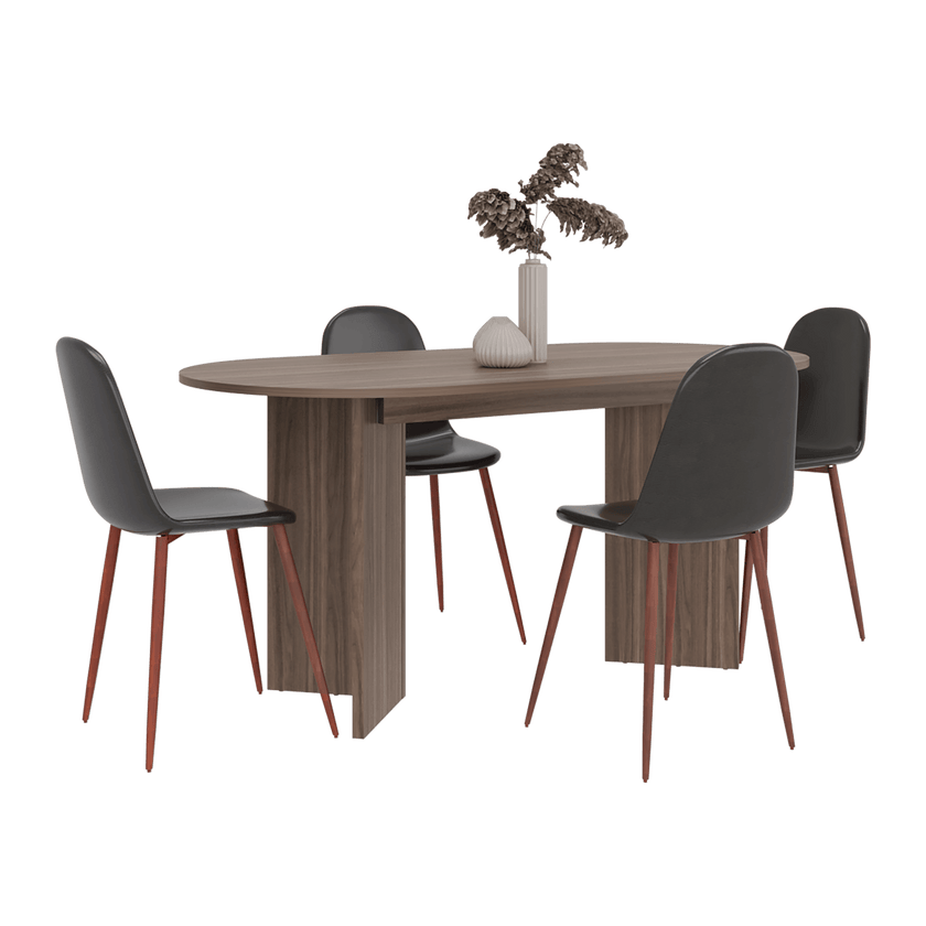 Mesa Comedor Ted 74X156X80 Rta Avellana