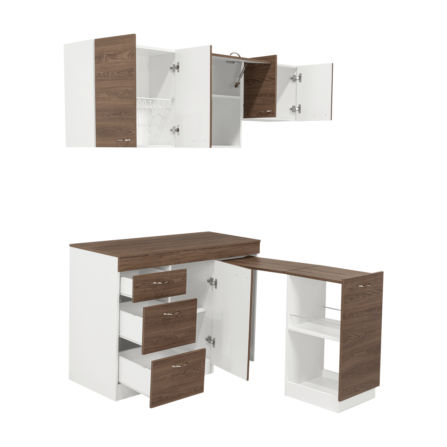 Cocina 120 Grecia Rta Blanco + Milan