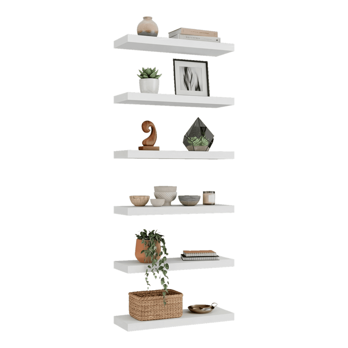 Repisa Flotante Shelf 2 Unds 3X60X20 Rta Blanco Zf