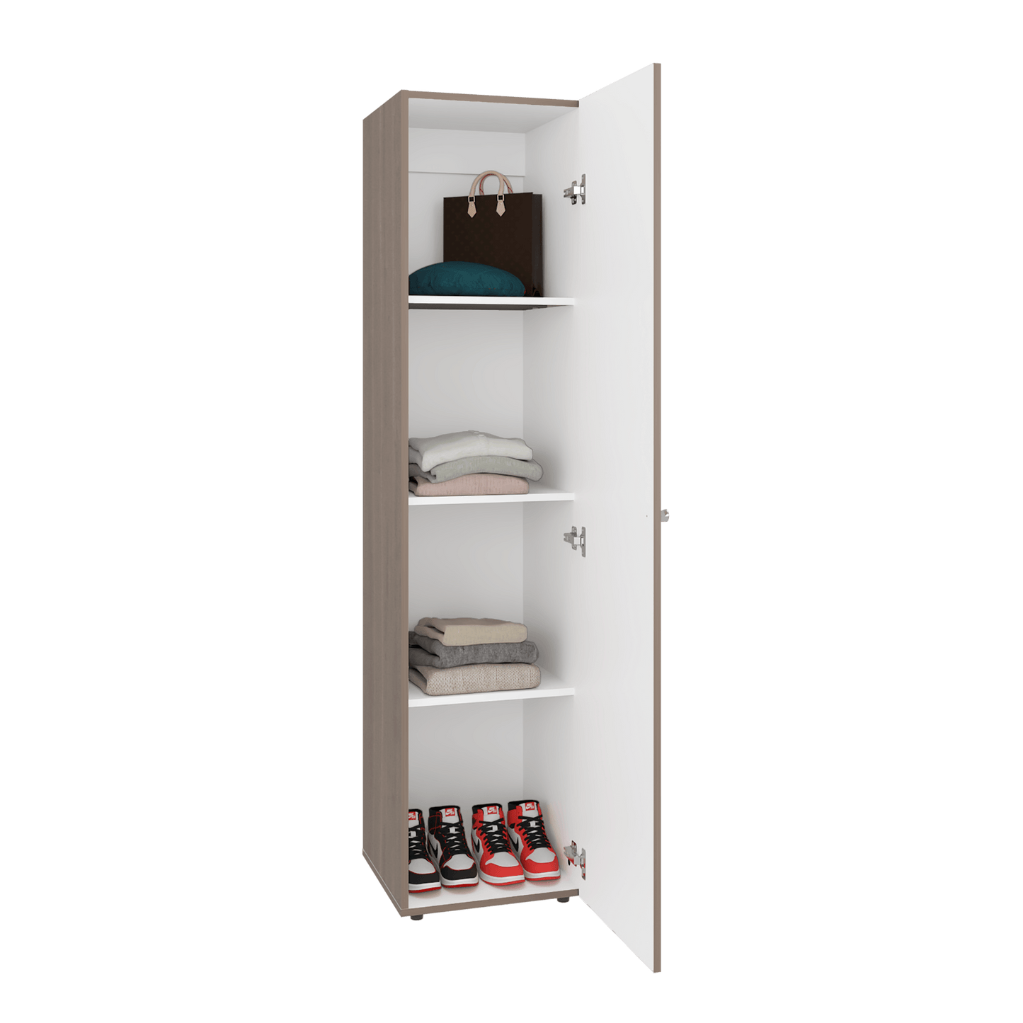 Closet Con Espejo Home Dreams 170X40X40 Rta Bardolino Blanco Zf