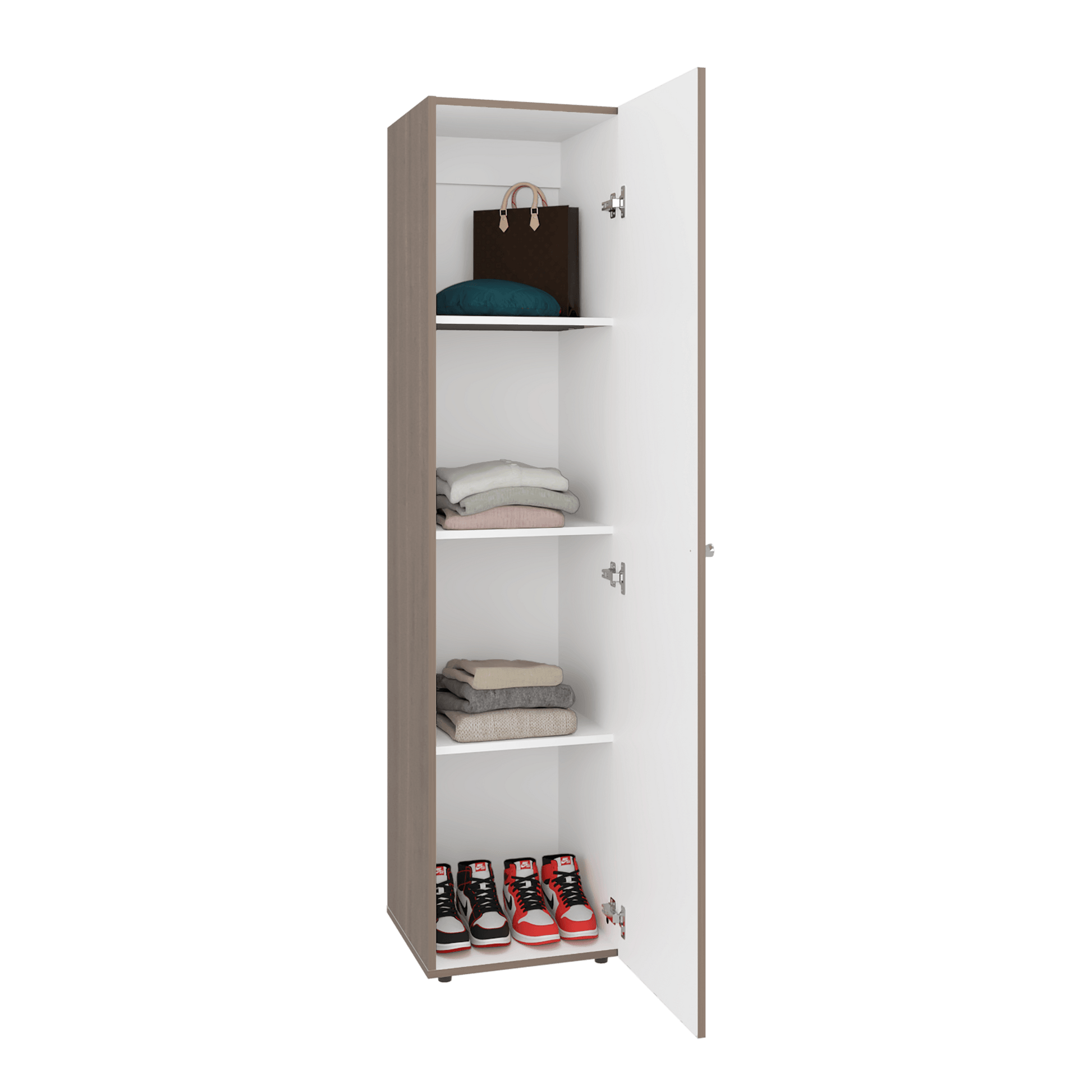 Closet Con Espejo Home Dreams 170X40X40 Rta Bardolino Blanco Zf