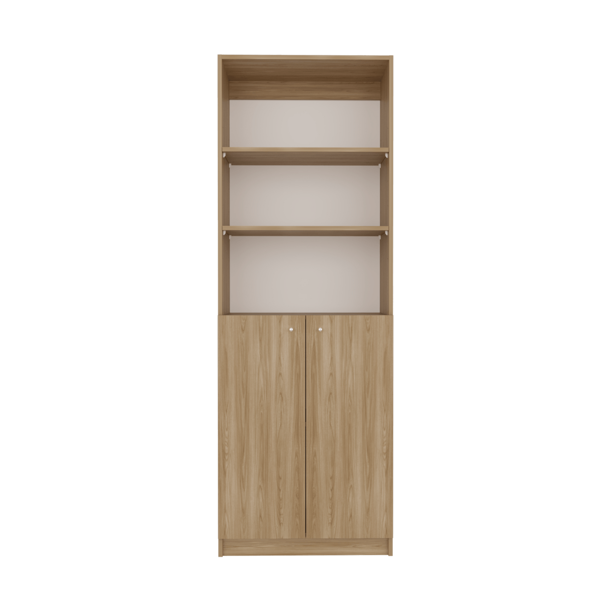 Estante Home Con Puertas 180X62X29 Rta Fresno Eu Blanco Mqz