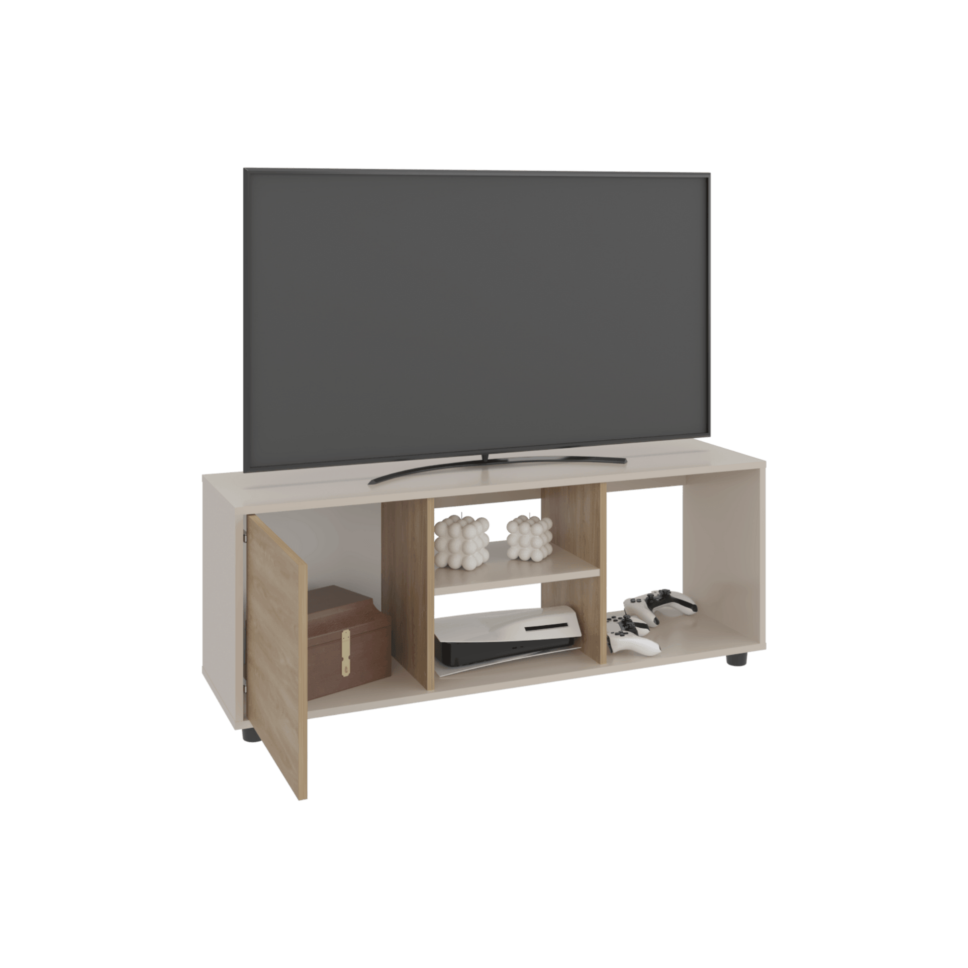 Rack De Tv Adel 46X120X34 Rta Capri Fresno Eu Zf