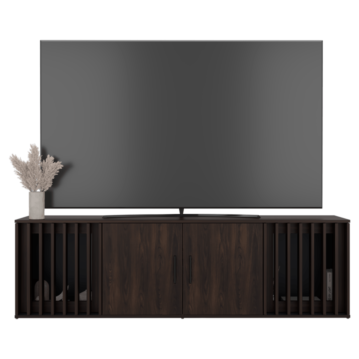Mueble Tv Brown 75" 54X180X36 Rta Nogal Wengue Zf