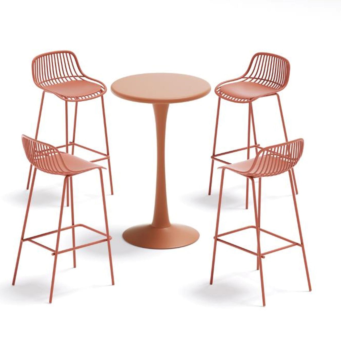 Silla Bar Tulum 97X41X51 Rta Terracota