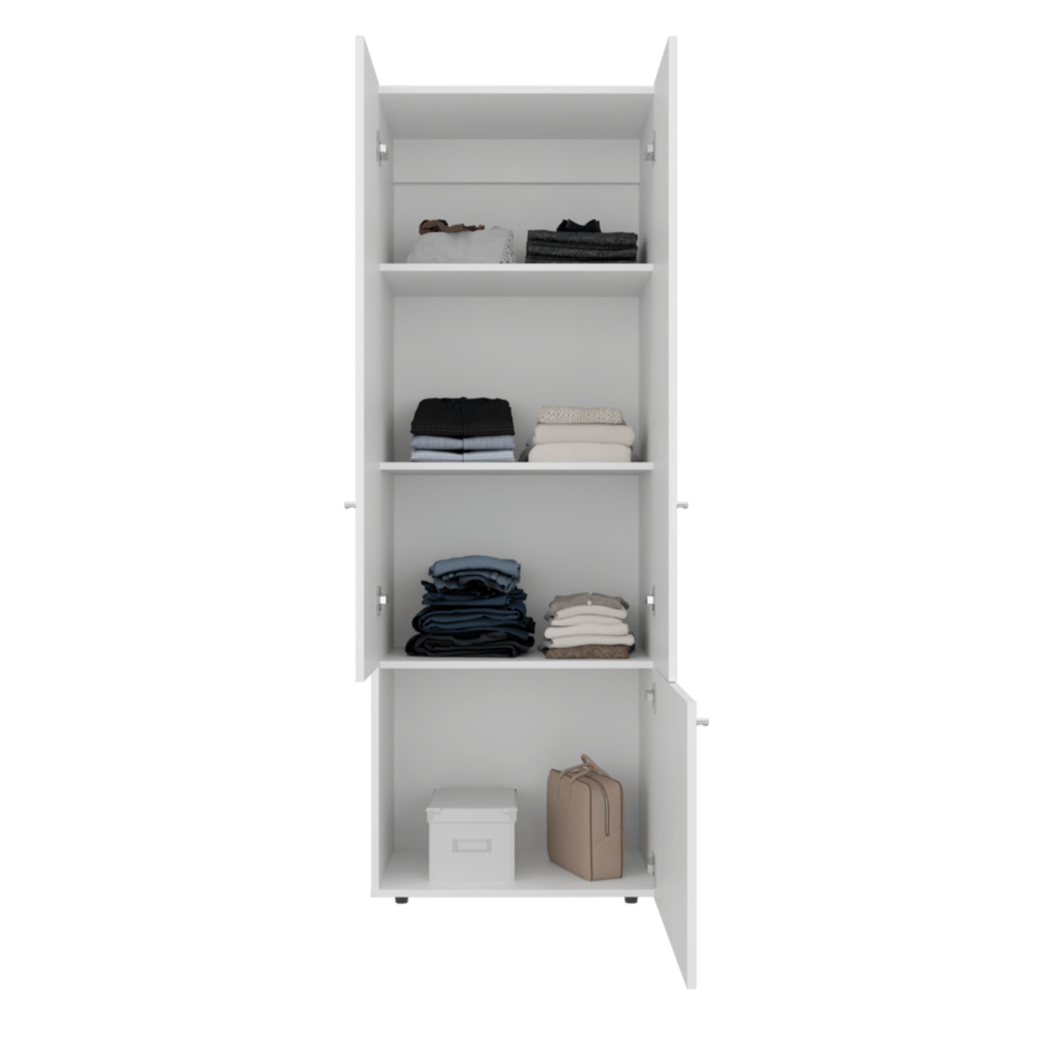 Closet 3 Puertas Tuhogar 170X60X40 Rta Blanco Zf