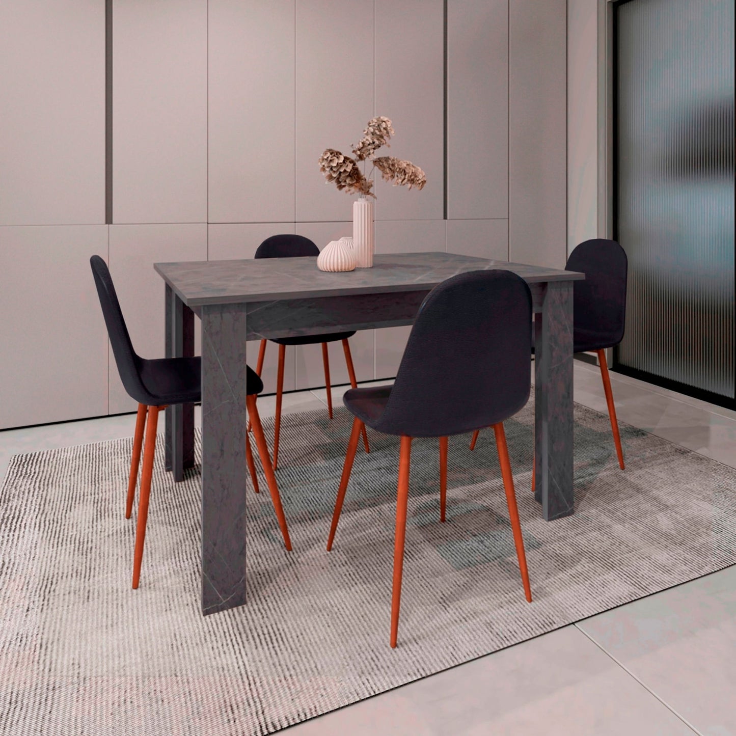 Mesa Comedor Portofino 120 75X120X88 Rta Onix