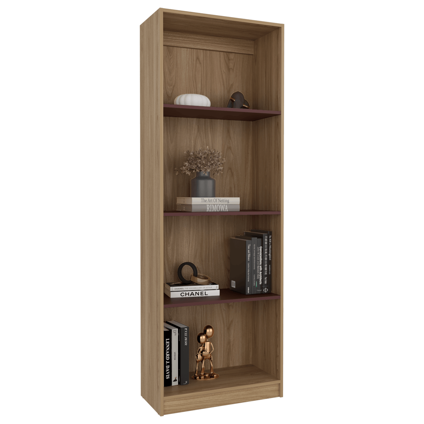 Estante Home 180X62X29 Rta Fresno Eu Burdeos