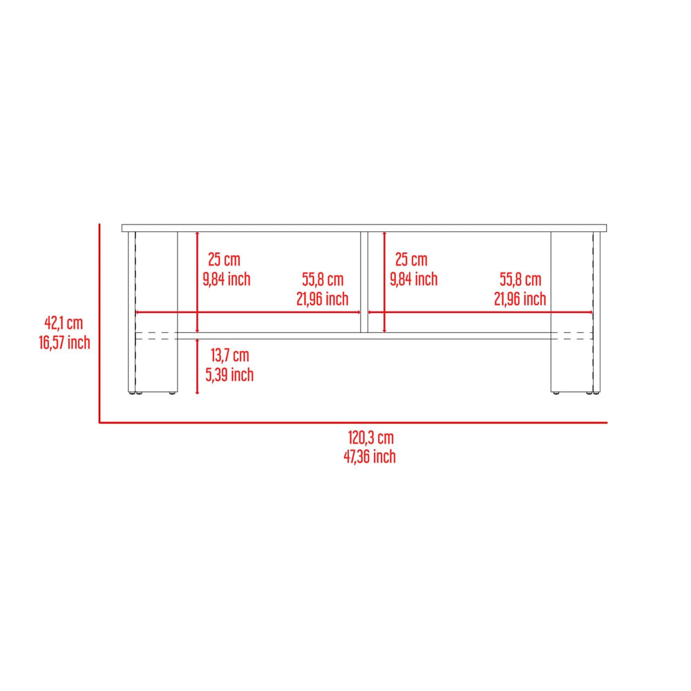 Mesa Tv Navia 55'' 42X120 Rta Bardolino Blanco