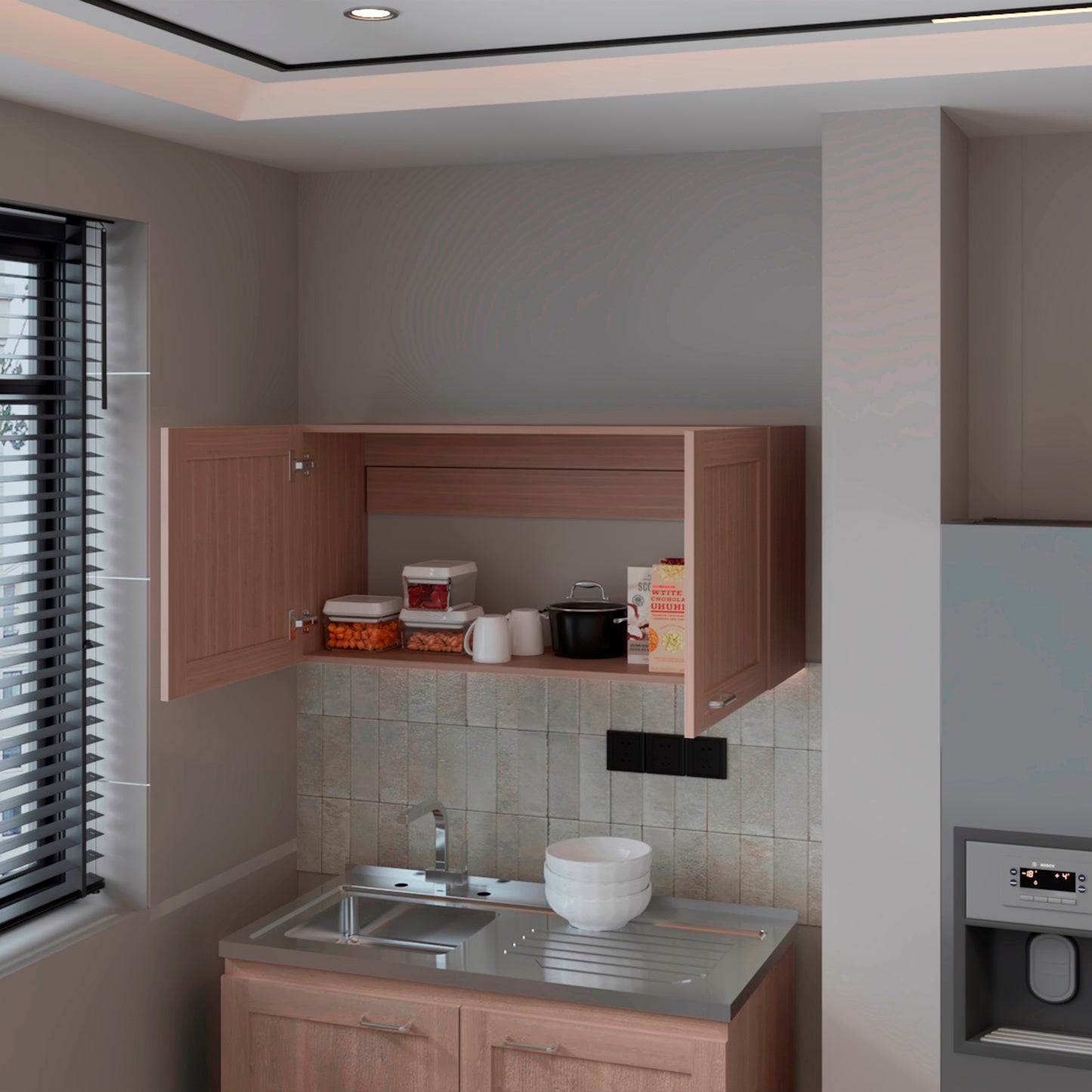 Gabinete De Pared Zurich 49X100X32 Rta Bardolino Zf
