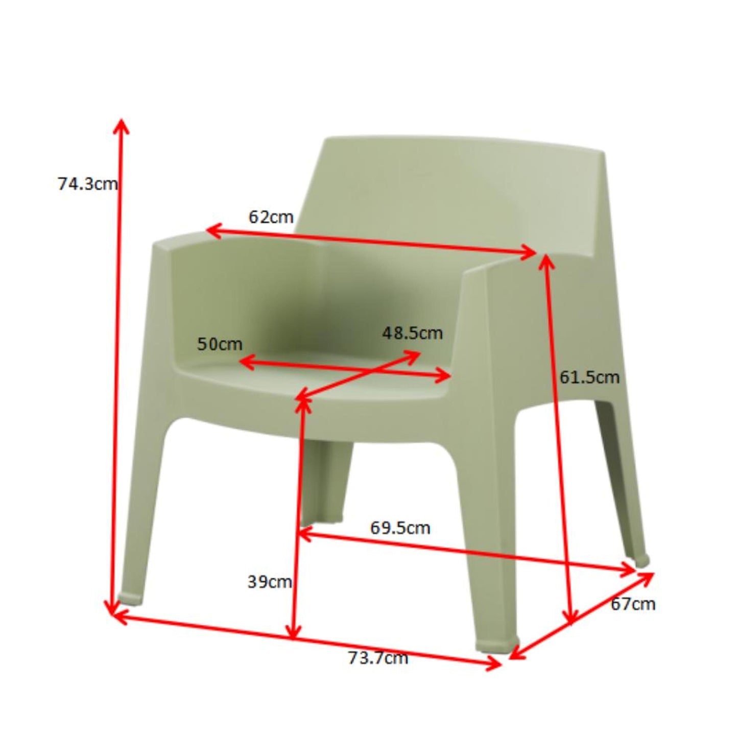 Silla Coron 73X62X48 Rta Negro