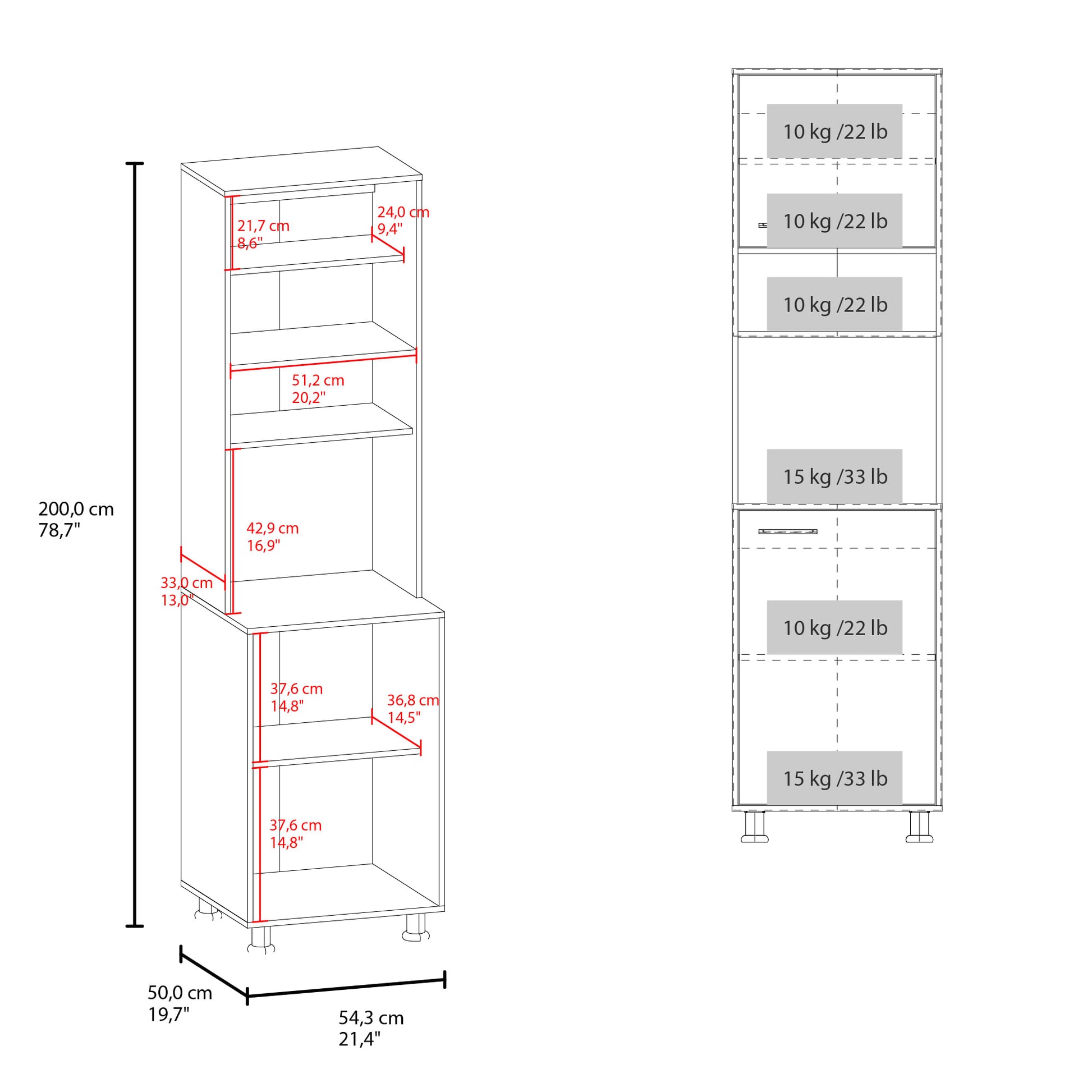 Modulo Microondas Antares 200X54X50 Rta Blanco Mqz Zf