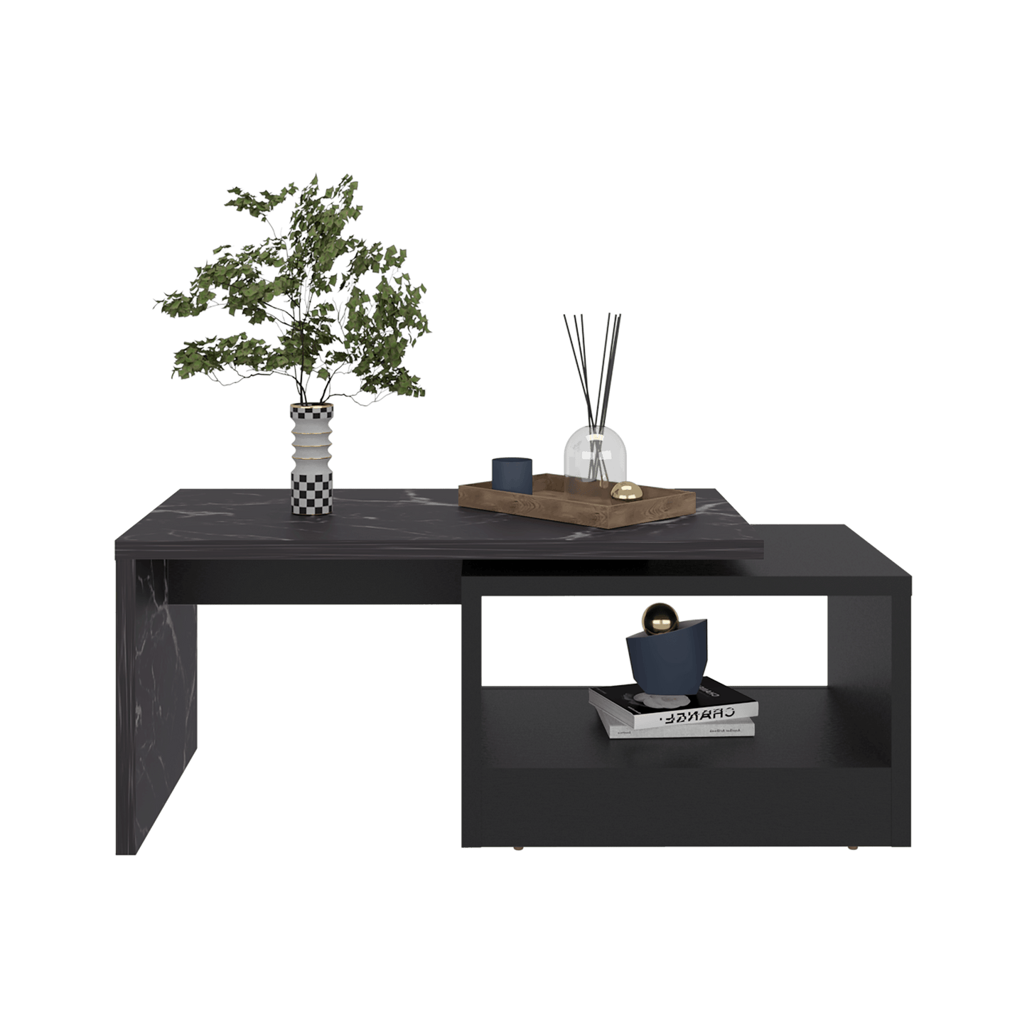 Mesa De Centro Kaia 40X100X45 Rta Wengue Mamba