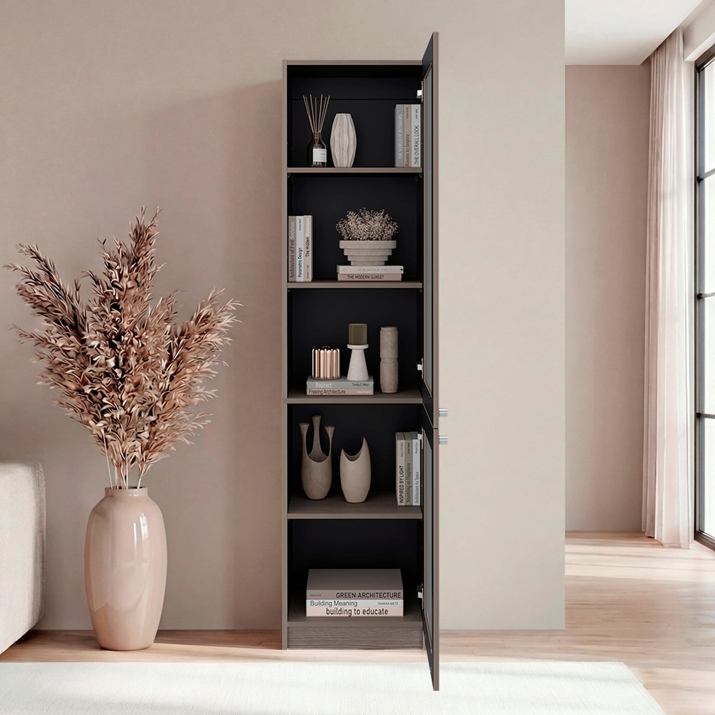 Estante Home E-M6 180X45X31 Rta Positano Wengue Zf