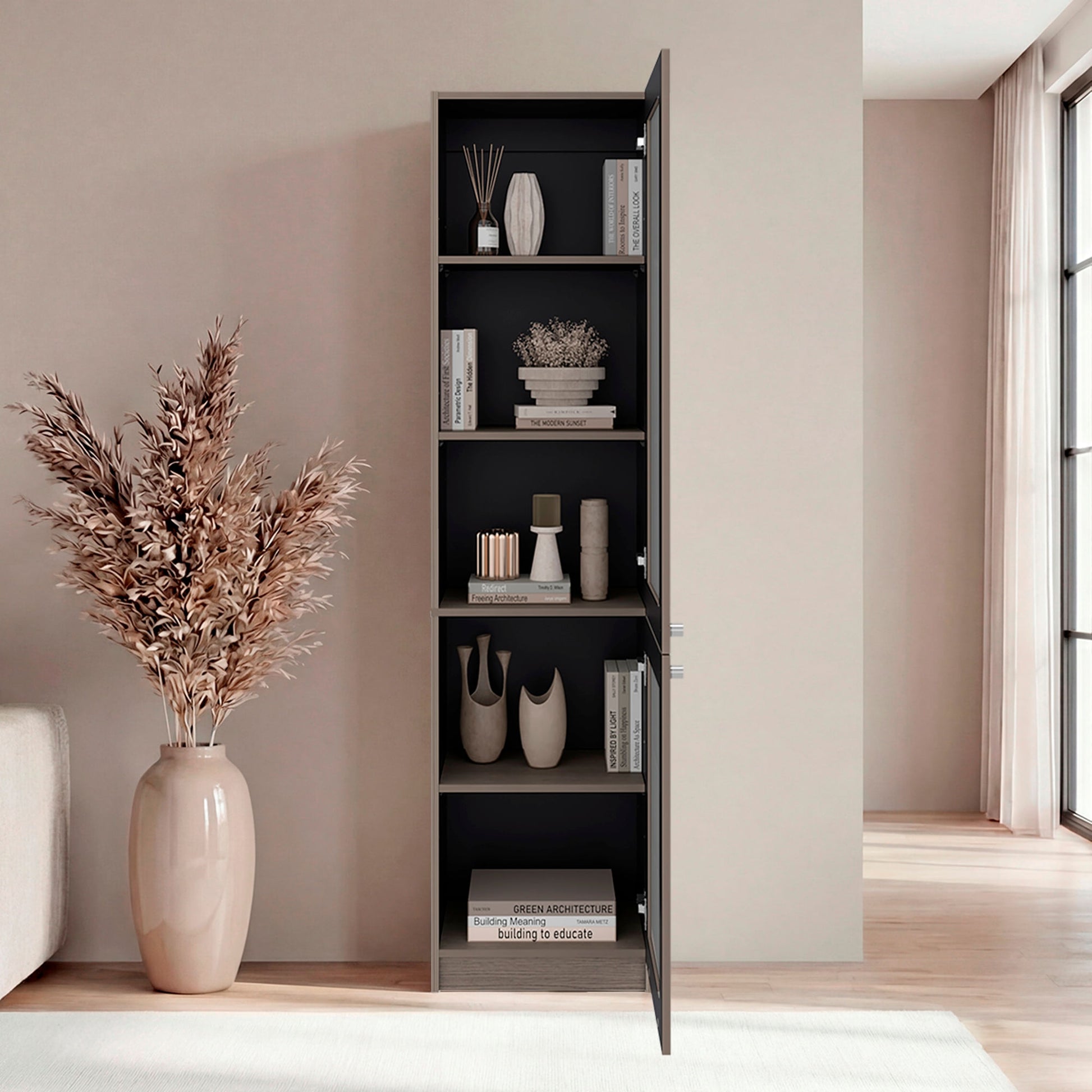 Estante Home E-M6 180X45X31 Rta Positano Wengue Zf