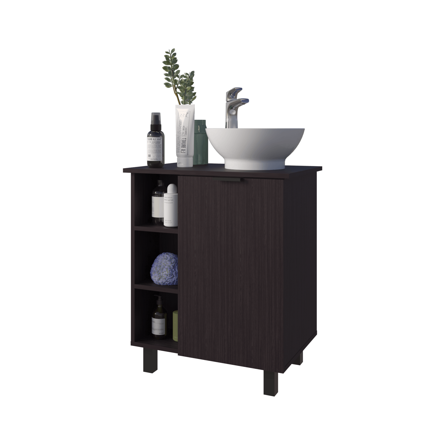 Mueble De Baño Alegra 88X62X42 Rta Wengue Zf