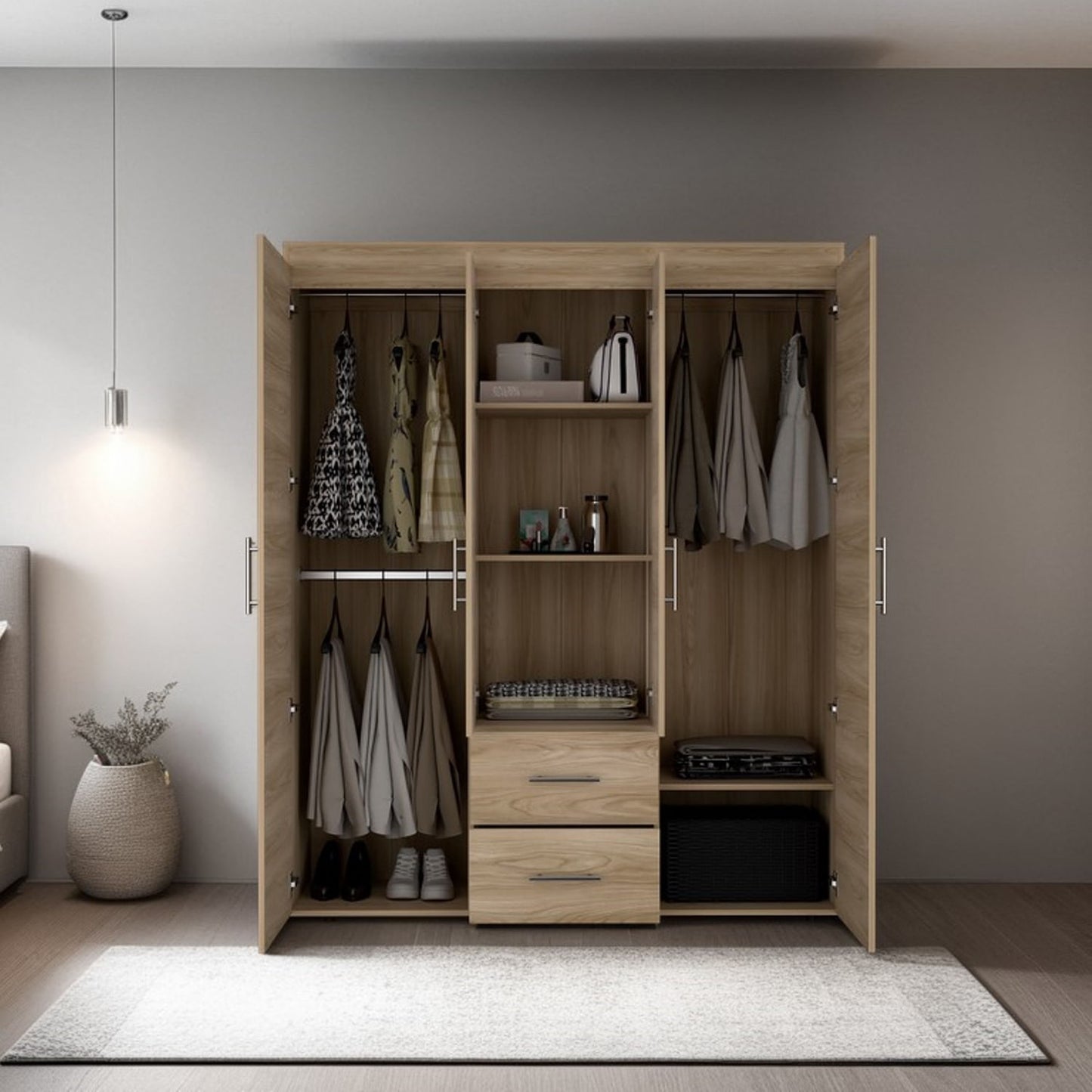 Closet Bariloche Eco 150 177X150X50 Rta Fresno Europeo