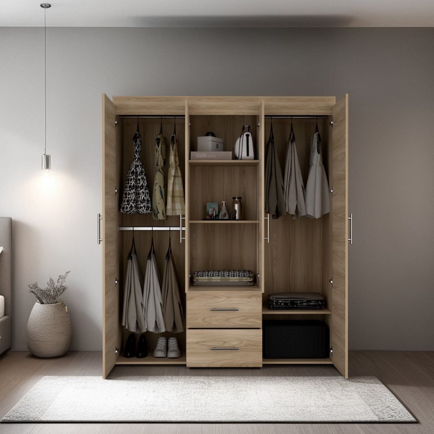 Closet Bariloche Eco 150 177X150X50 Rta Fresno Europeo