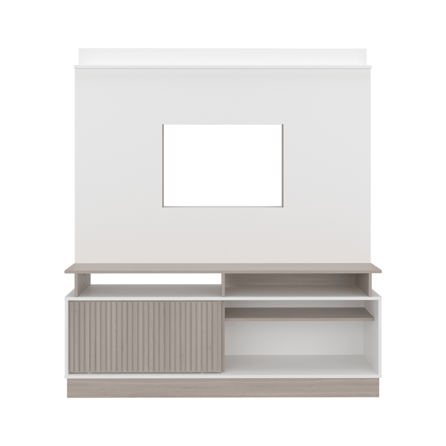 Centro De Tv 70" Thun 182X160X35 Rta Blanco Bardolino