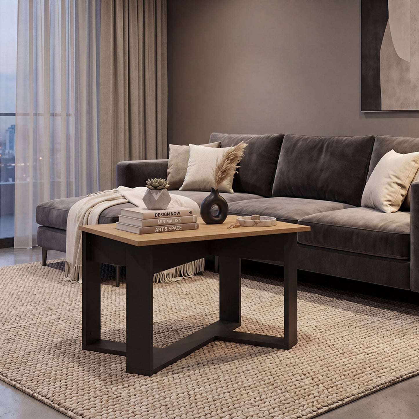 Mesa Auxiliar Pietra 39X59X42 Rta Fresno Eu Wengue