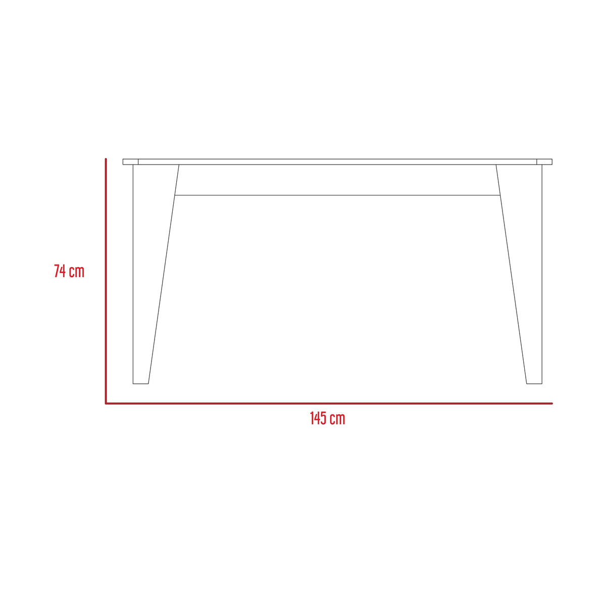 Mesa Comedor Torino 74X145X68 Rta Wengue Zf