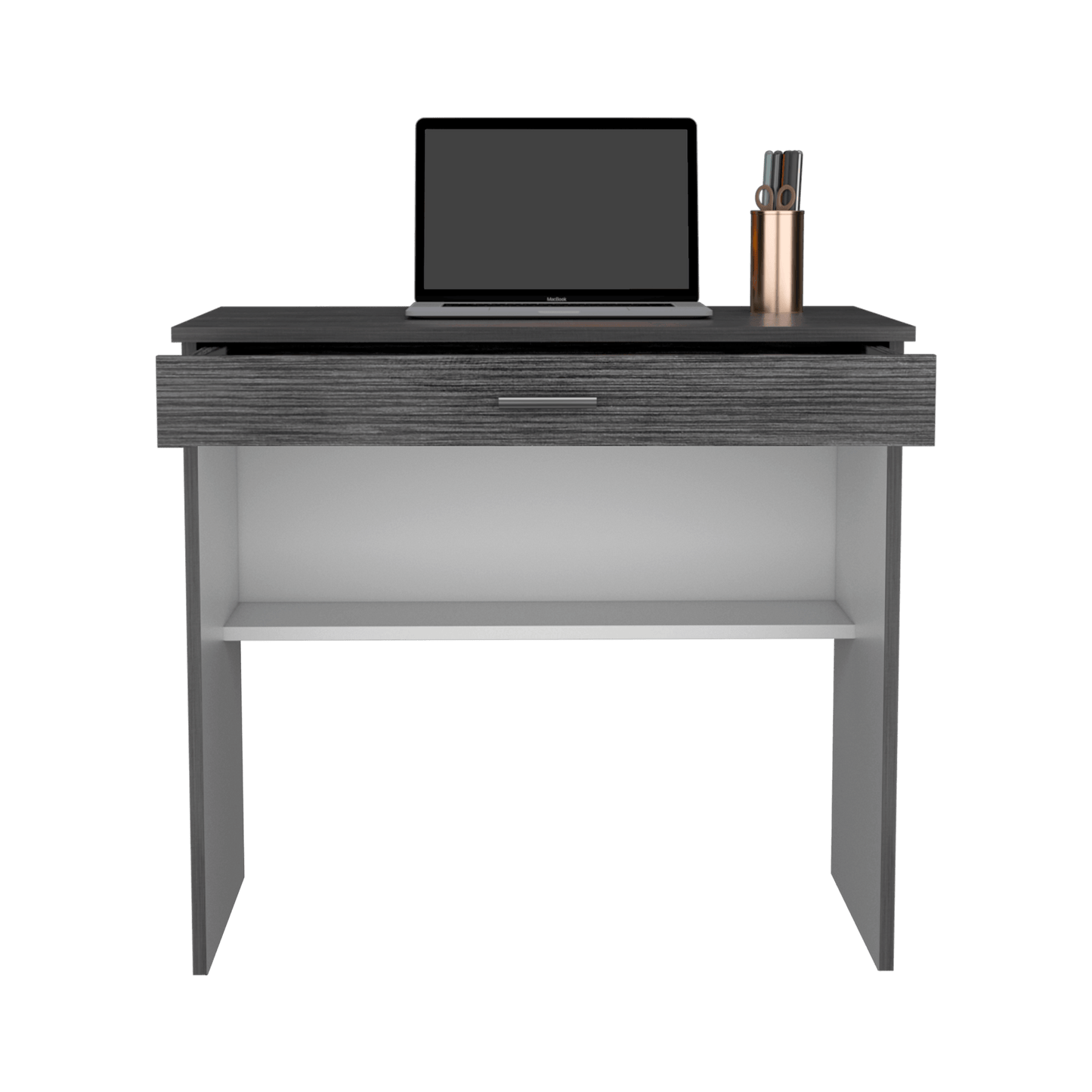 Escritorio 80C 73X80X49 Rta Roble Gris Blanco