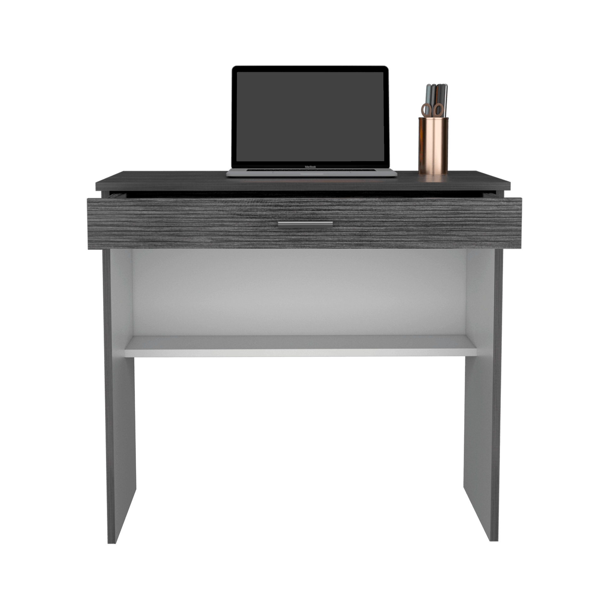 Escritorio 80C 73X80X49 Rta Roble Gris Blanco