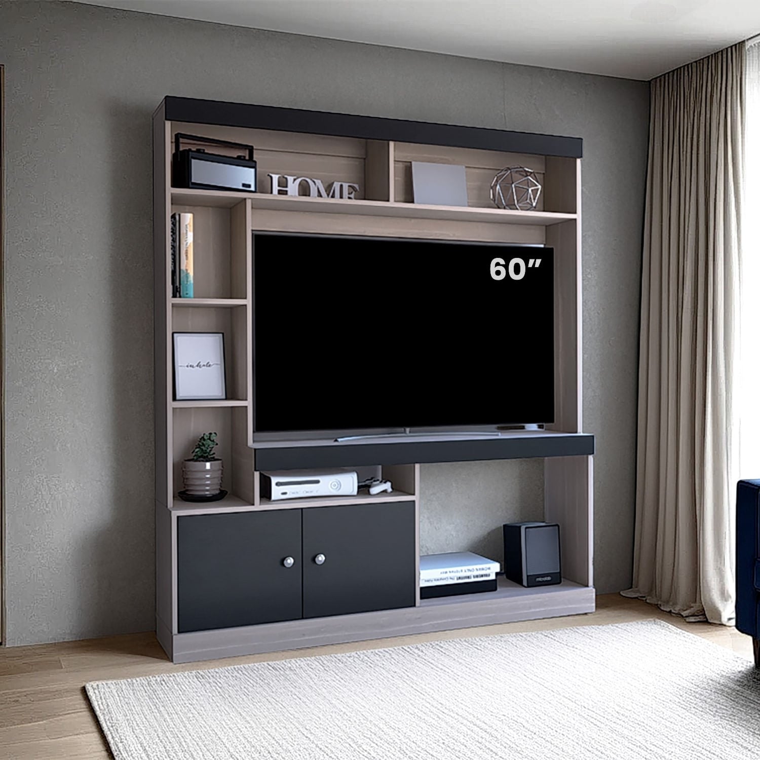Centro De Entretenimiento Dante Tv 55'' 180X180X30 Rta Bardolino Wengue