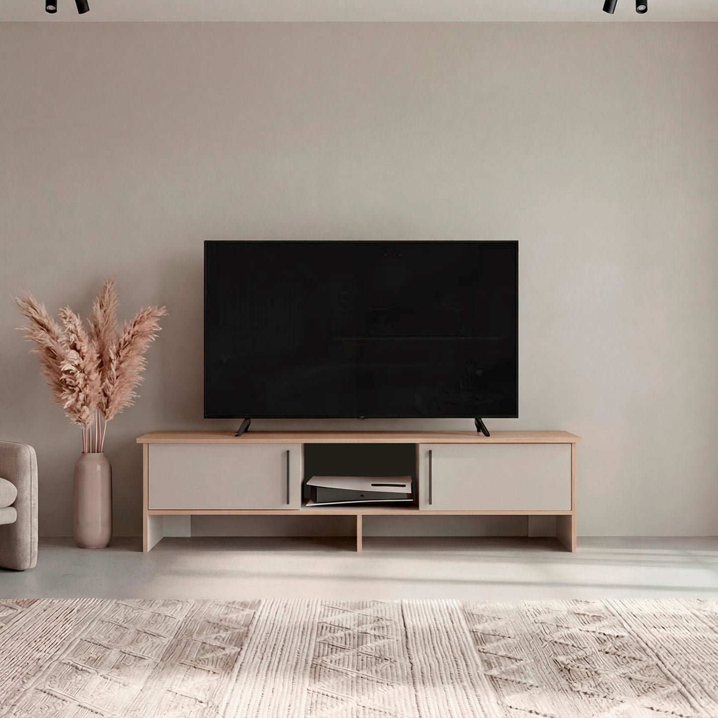 Rack Tv Dago 41X160X35 Rta Fresno Eu Capri Blanco
