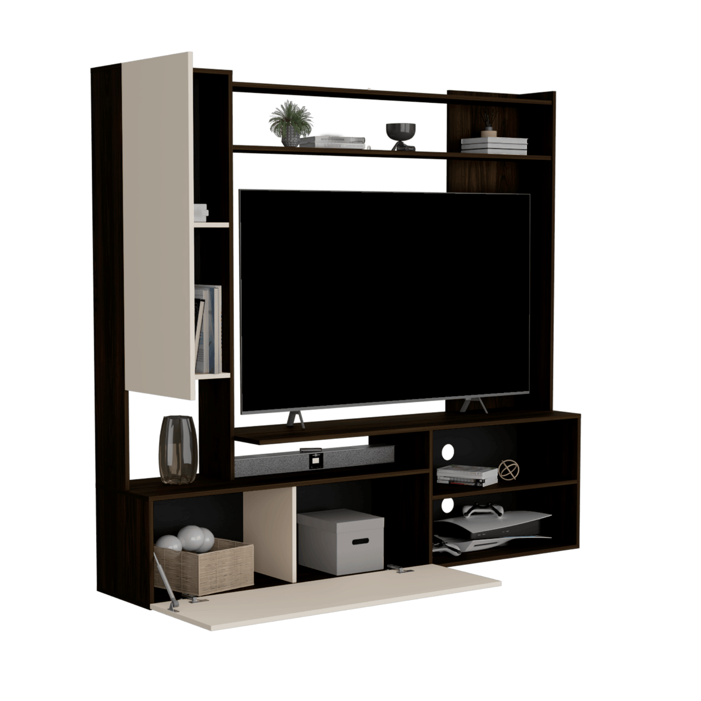 Rack Tv Nolic 167X178,6X35 Rta Capri+Nogal Europeo