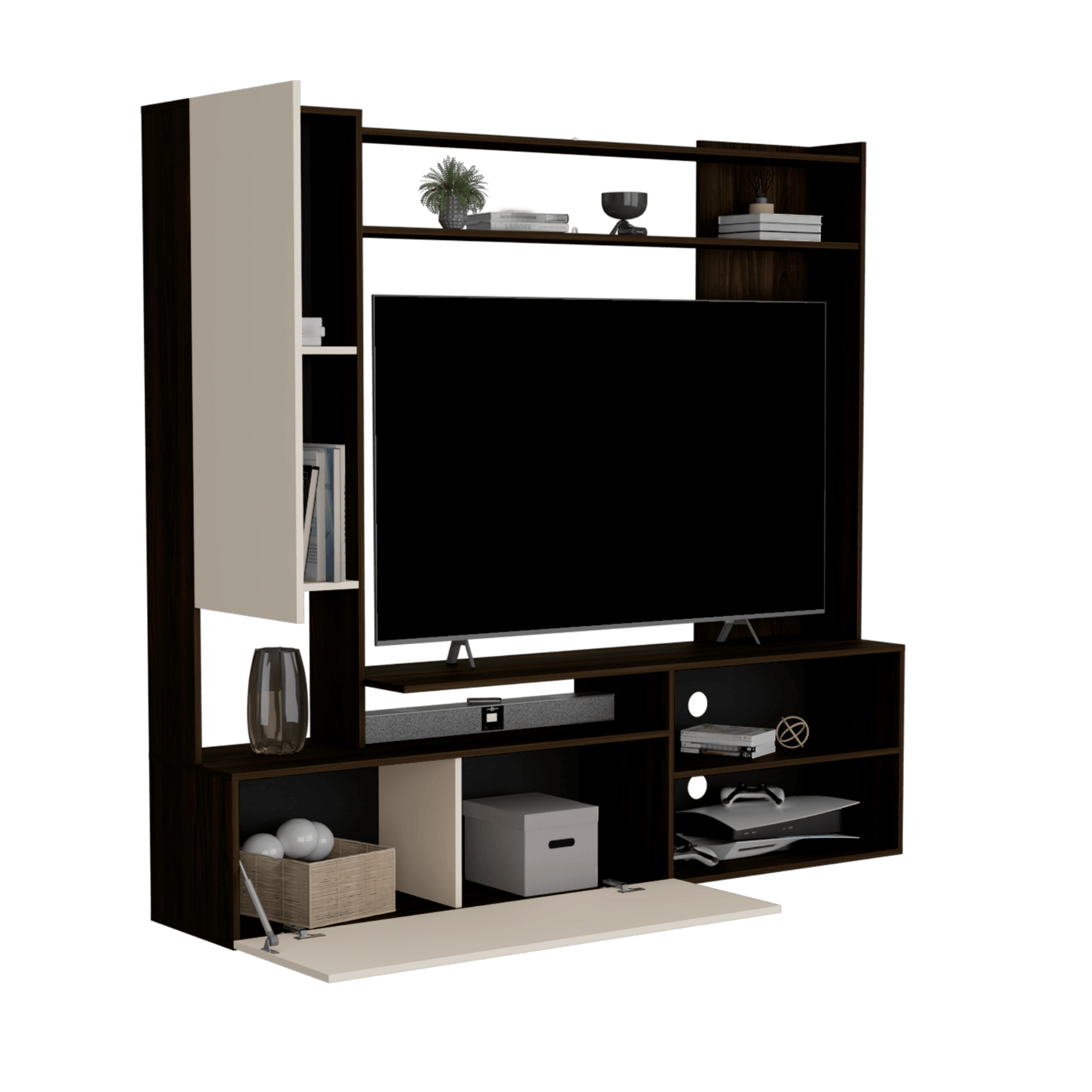 Rack Tv Nolic 167X178,6X35 Rta Capri+Nogal Europeo