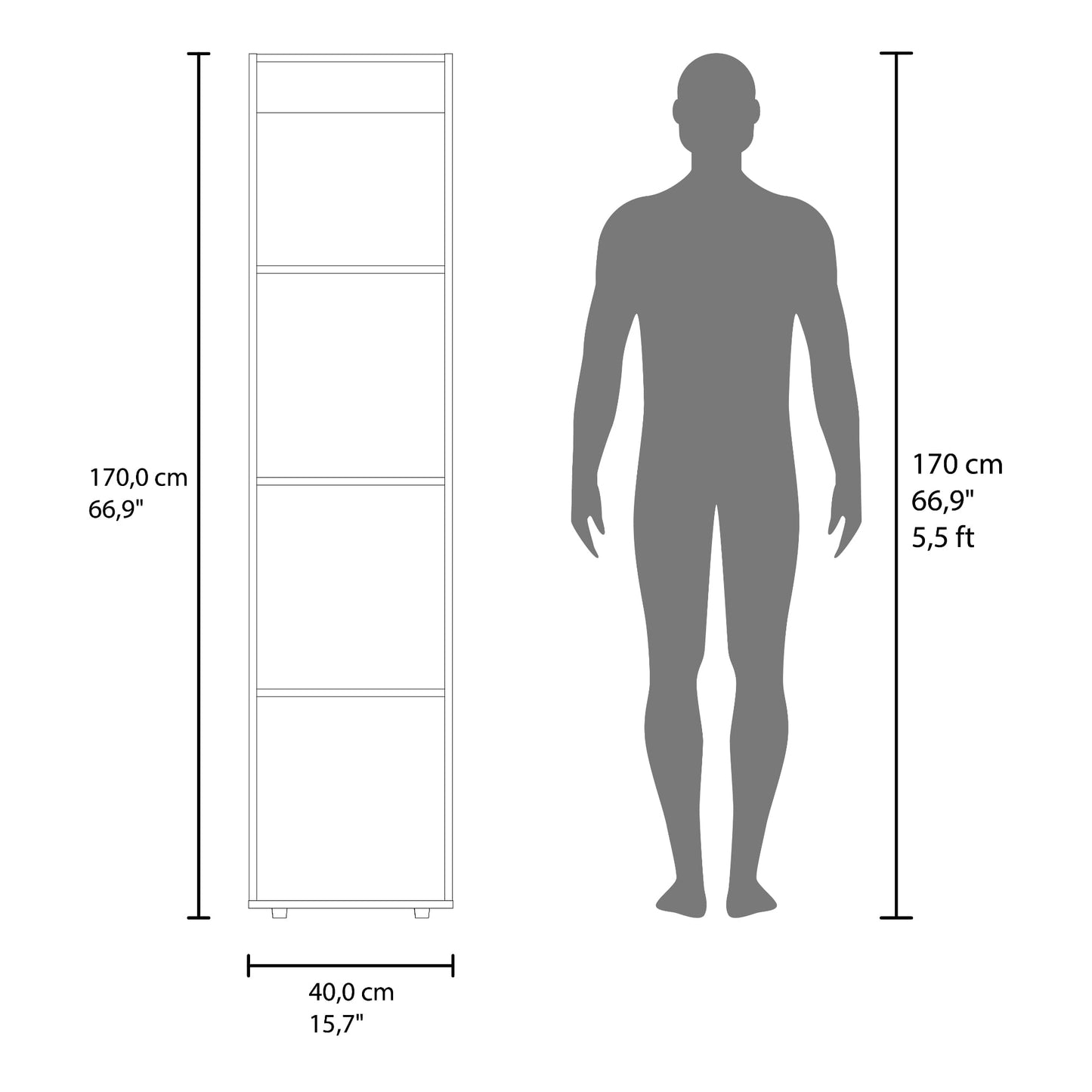 Closet Home Dreams 170X40X40 Rta Kronos Fresno Zf