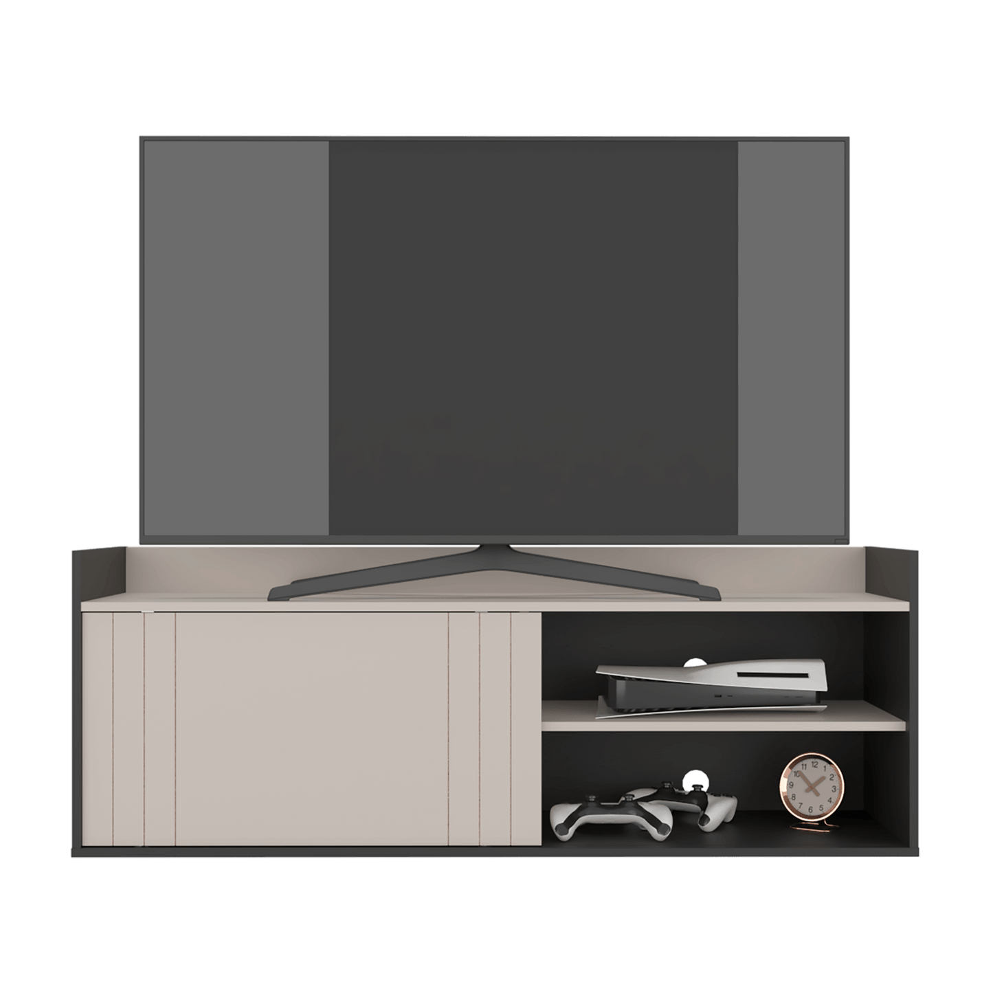 Mesa De Tv 60" Cuera 51X141X36 Rta Capri Wengue