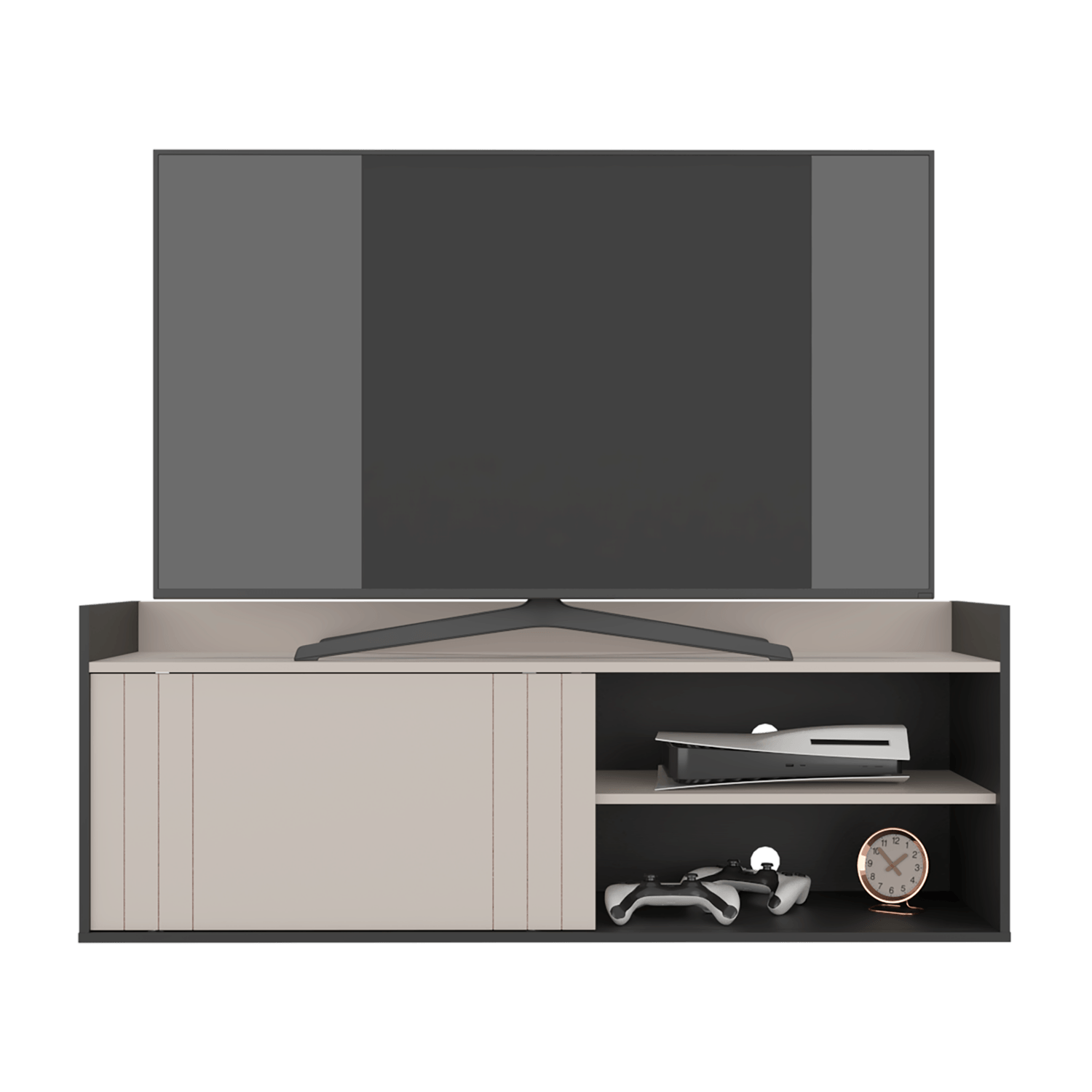 Mesa De Tv 60" Cuera 51X141X36 Rta Capri Wengue