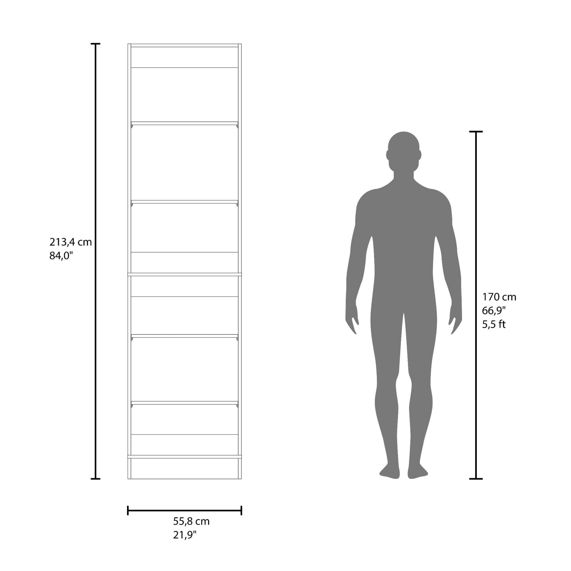 Closet Eco 4 Estantes 213X55X48 Kronos Blanco Zf