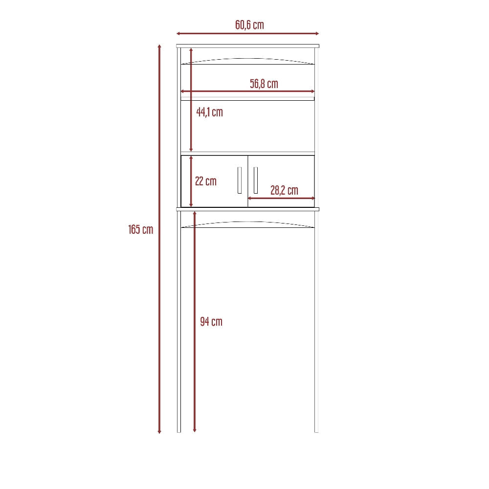 Mueble Ahorrador De Espacio Para Baño Malta Rta Blanco
