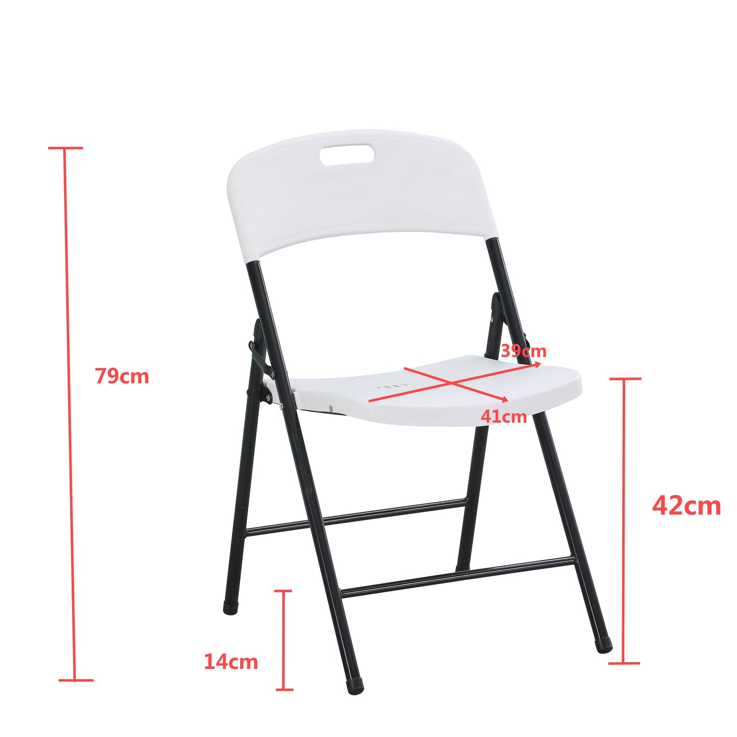 Set X6 Silla Plegable Blanca Bm-F05 79X39X41 Blanco