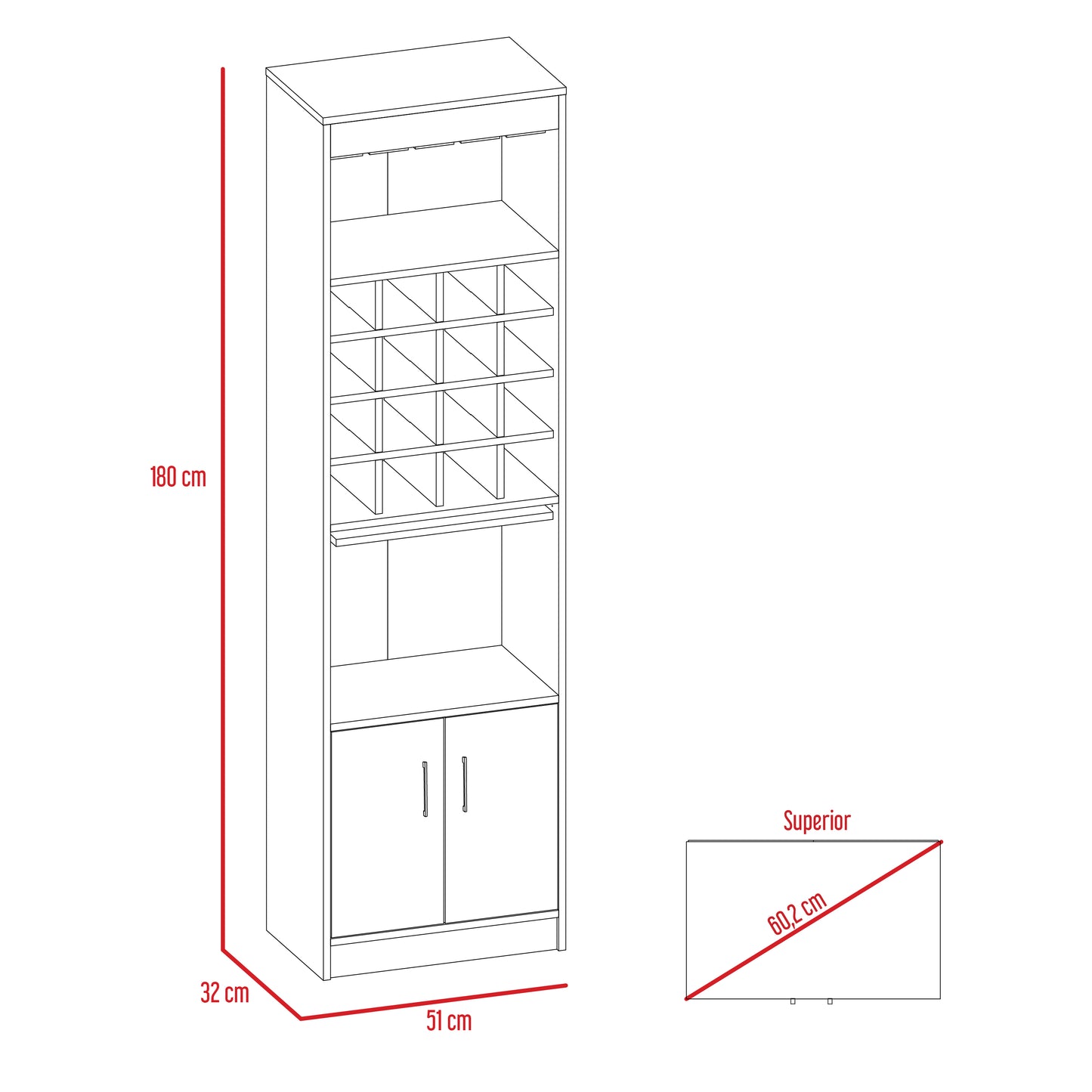 Mueble Bar Kava Rta Wengue