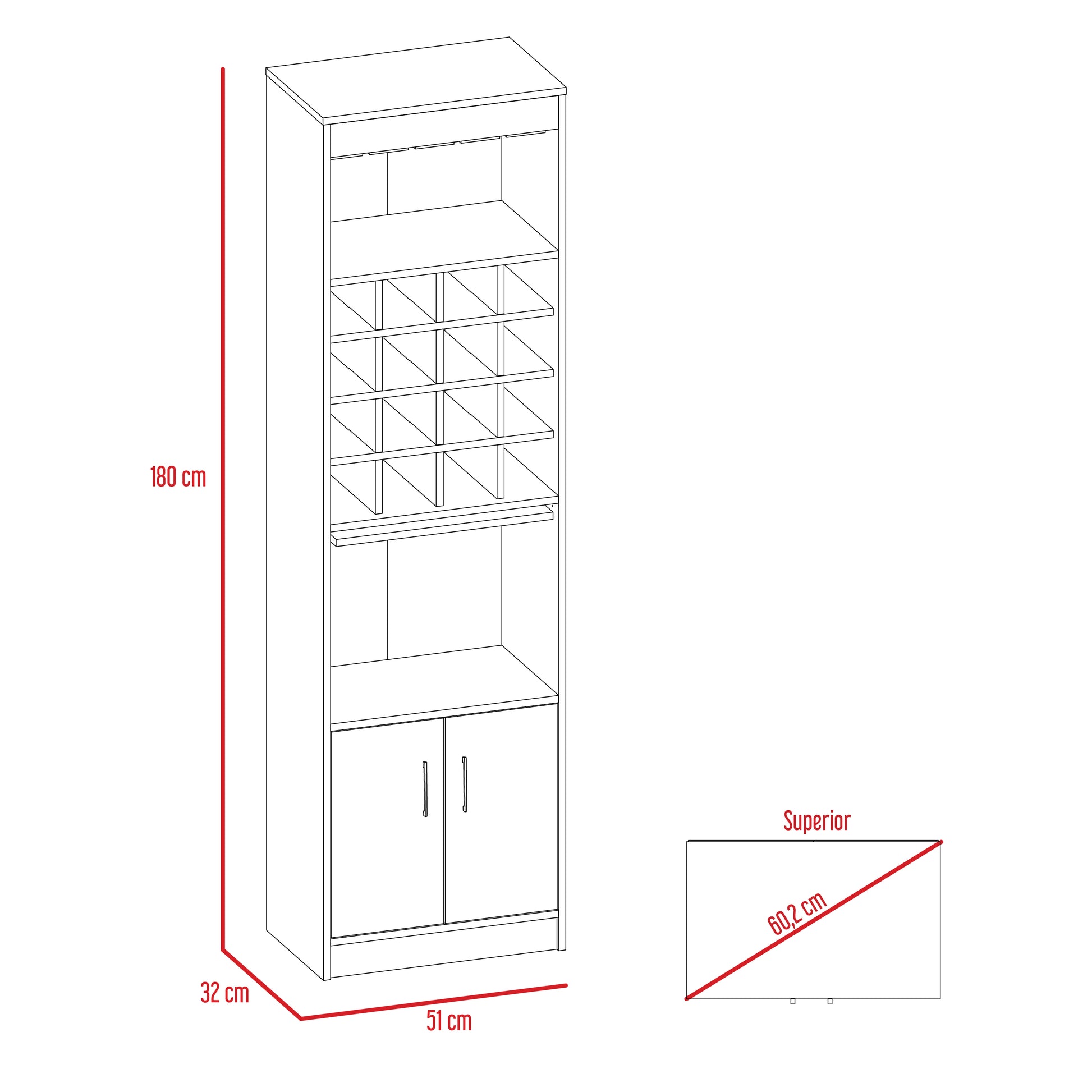 Mueble Bar Kava Rta Wengue