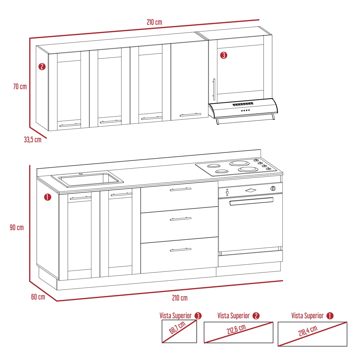 Cocina 210 Solna Rta Rovere