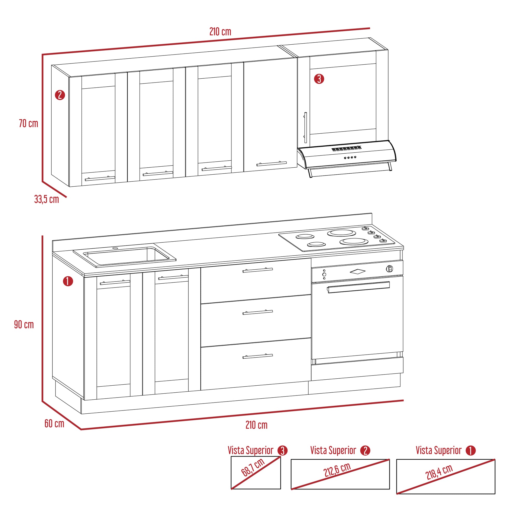 Cocina 210 Solna Rta Rovere