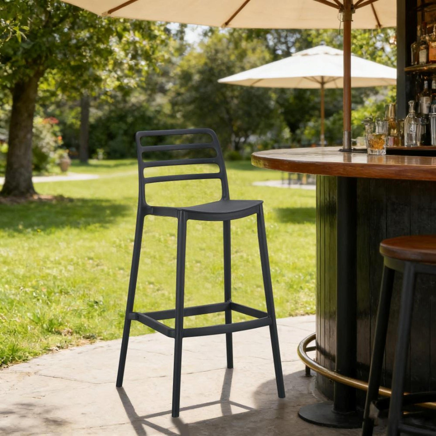 Silla Bar Palawan 101X37X51 Rta Negro