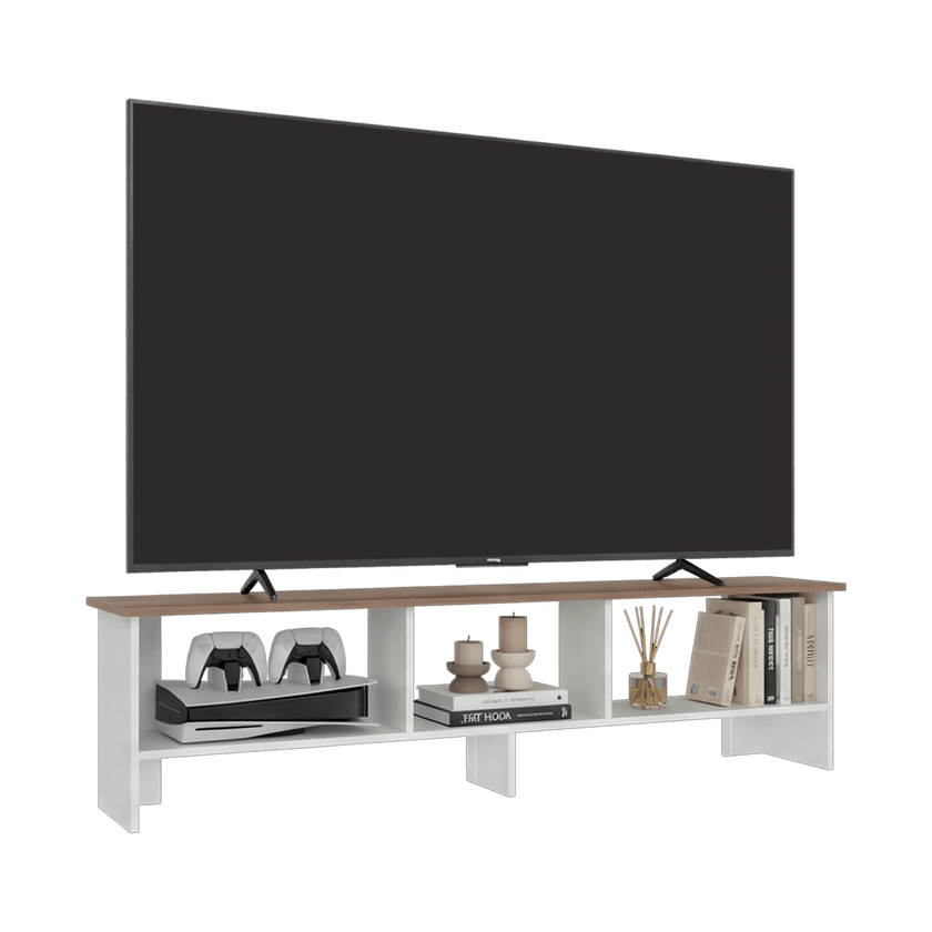 Rack De Tv 65" Belga 41X160X31 Rta Blanco Fresno Zf