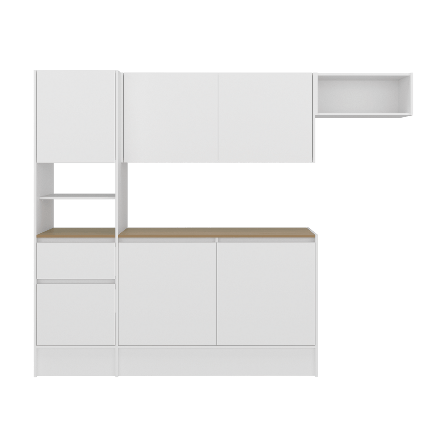 Cocina Dali 179X55X32 Rta Blanco Fresno Eu Zf